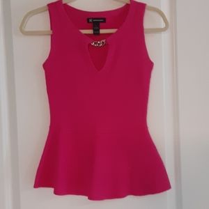 Pretty hot pink, knit, peplum top